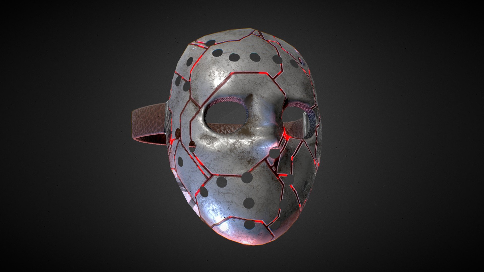 Hockey Mask Cyberpunk (Metahuman Ready) 3d model