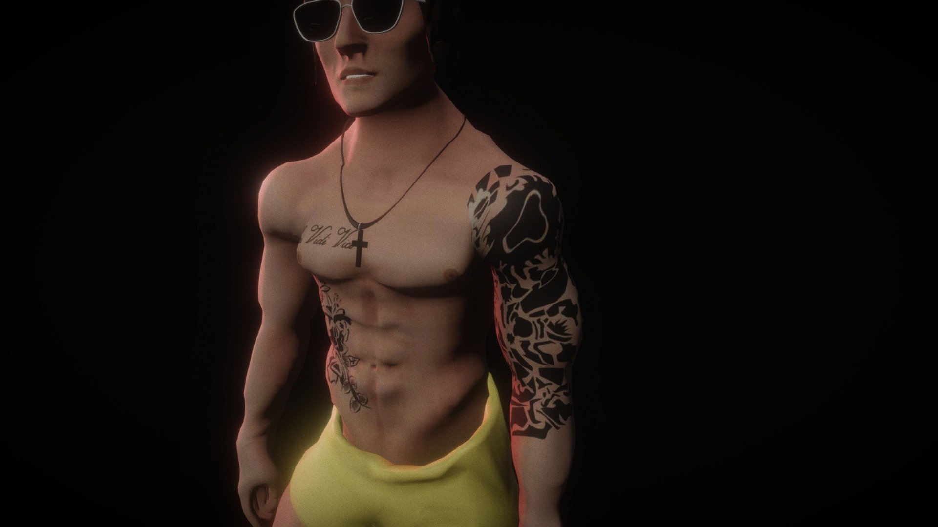 Zyzz 3d model