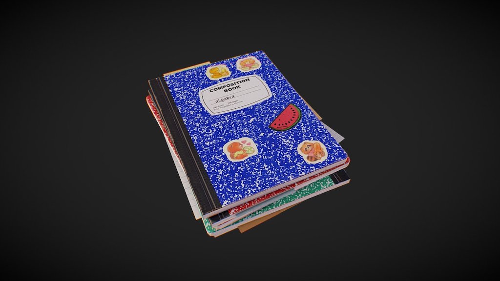 Composition Books 3d model