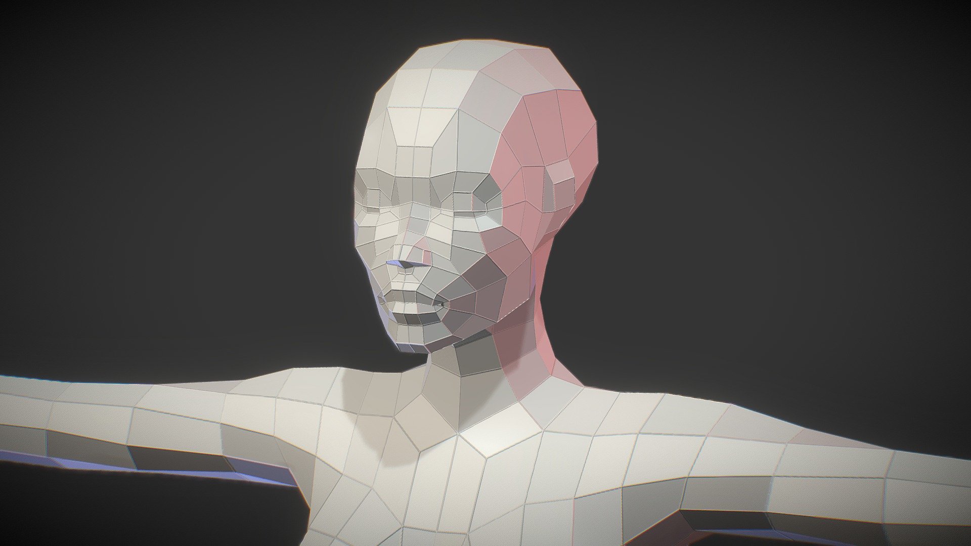 Low Poly Female Base Mesh 3d model