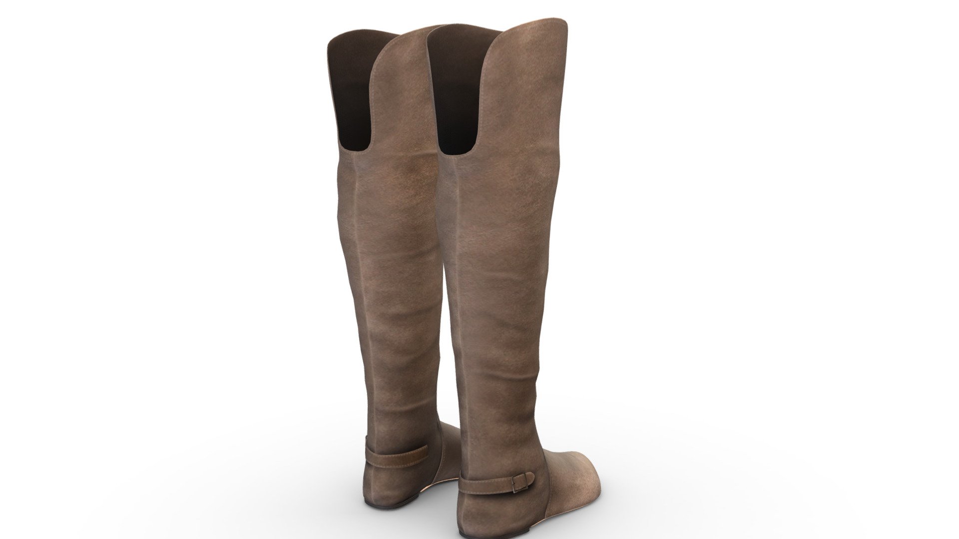 Female Over Knee Flat Fashion Boots 3d model