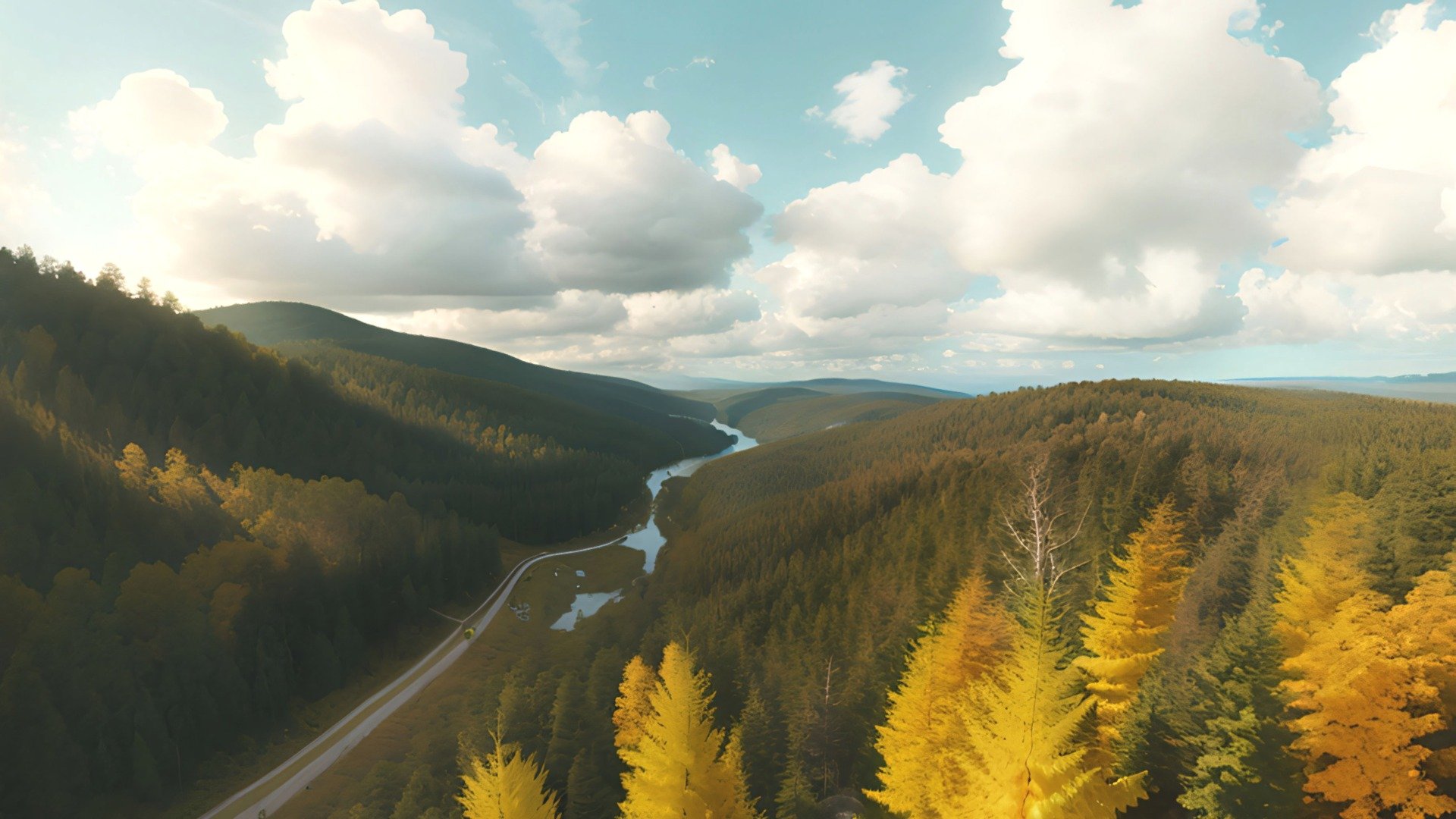 HDRI Landscape and Forest Panorama J 3d model