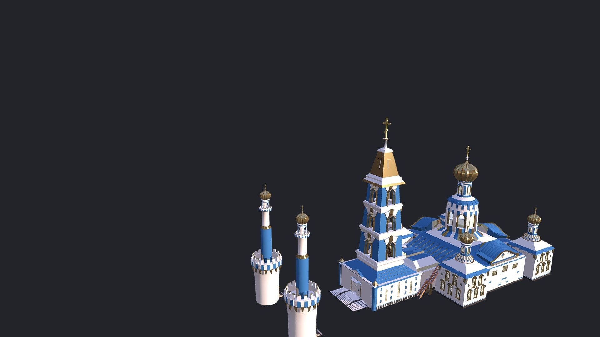 RUSSIAN  ORTODOX CHURCH 3d model