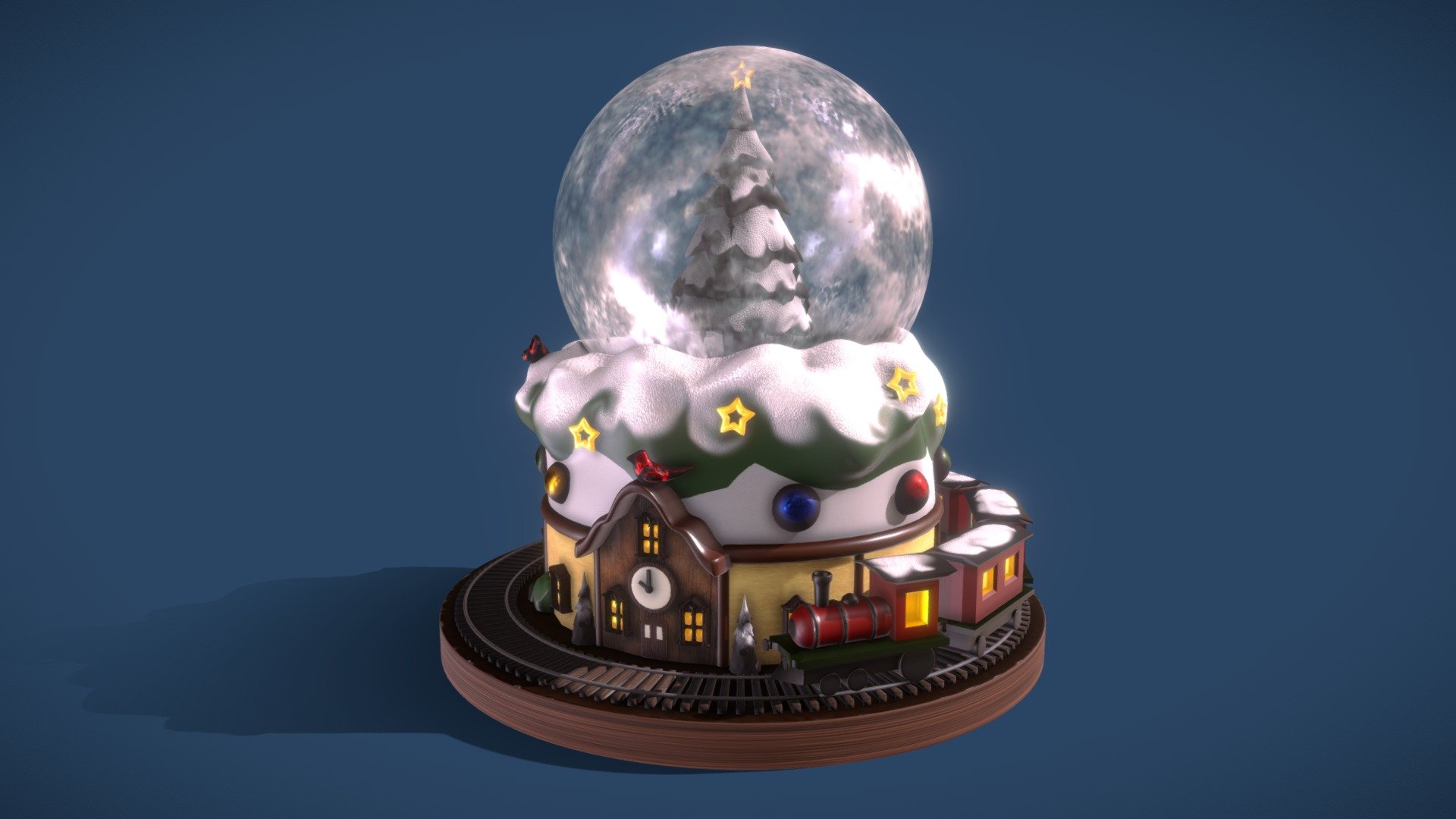 Christmas snowglobe 3d model