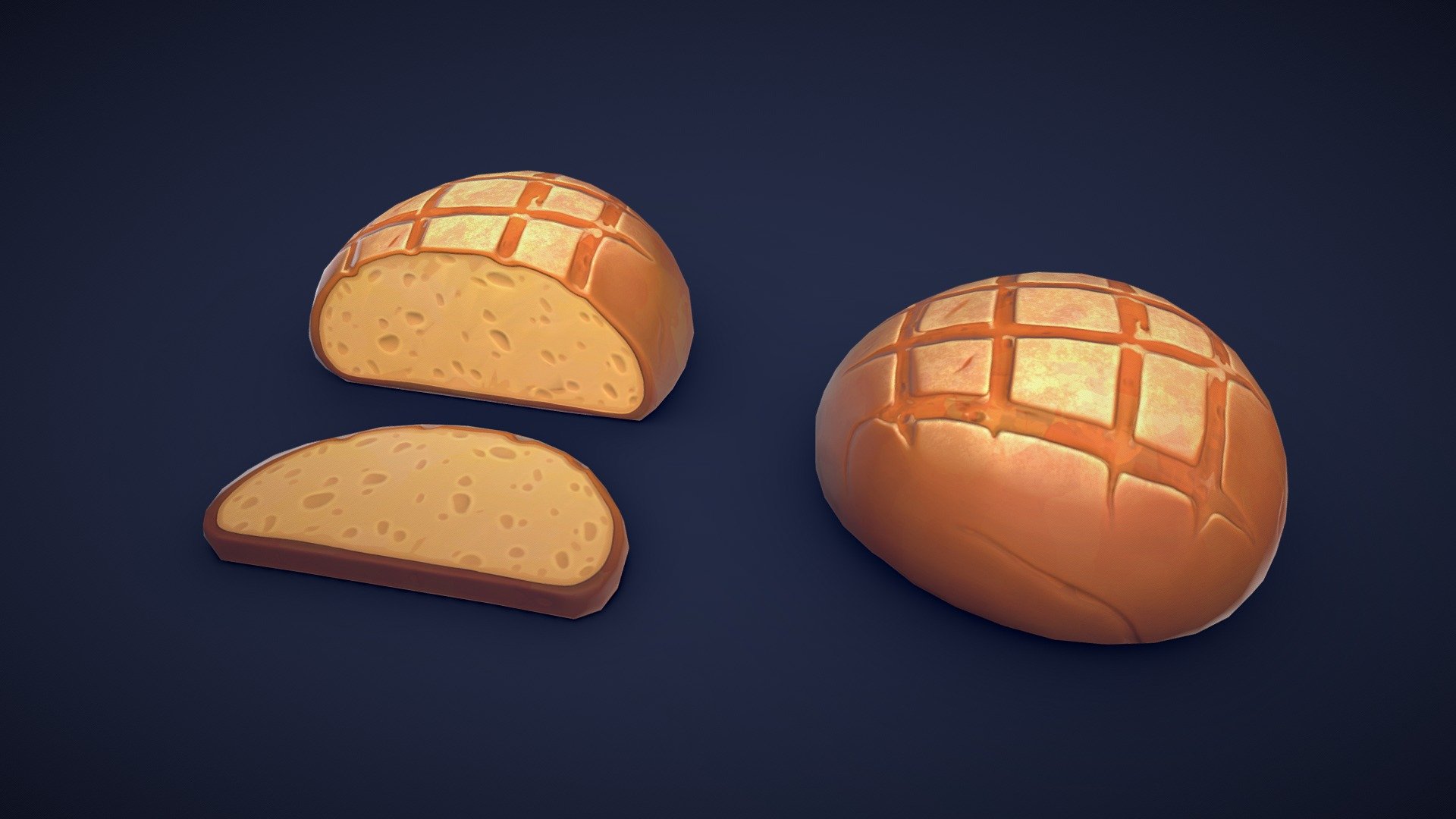 Stylized Bread 3d model