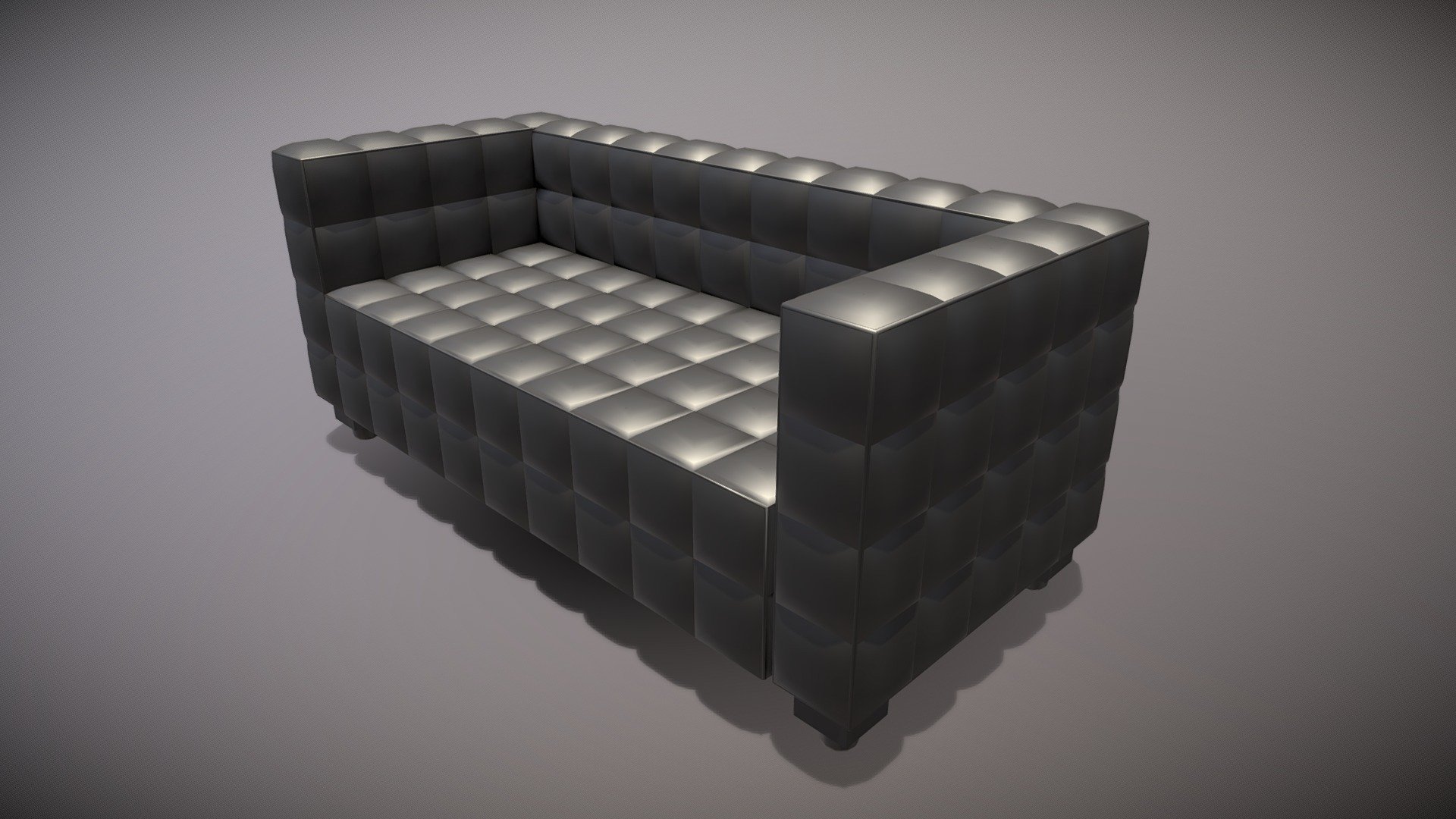 Lowpoly Realistic Bohemian Sofa 2 3d model