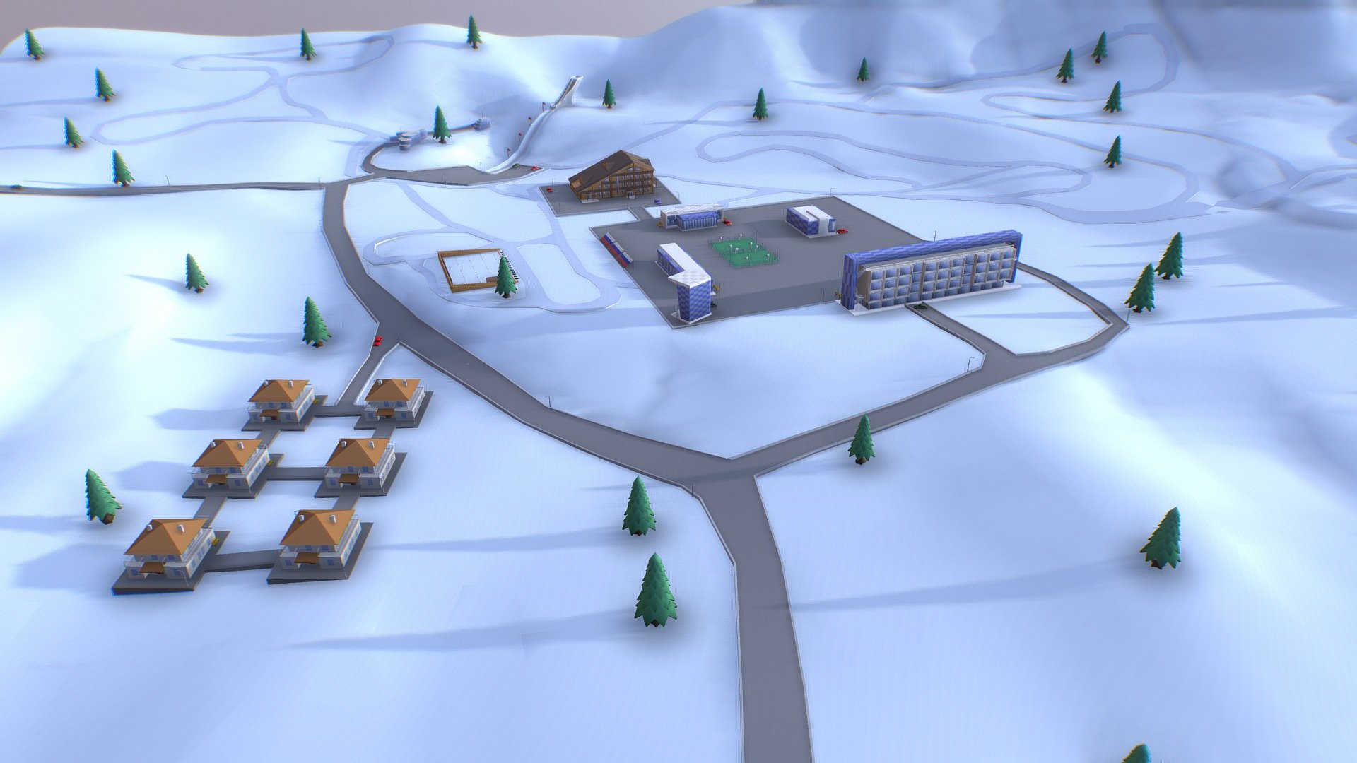 Ski-biathlon_complex 3d model