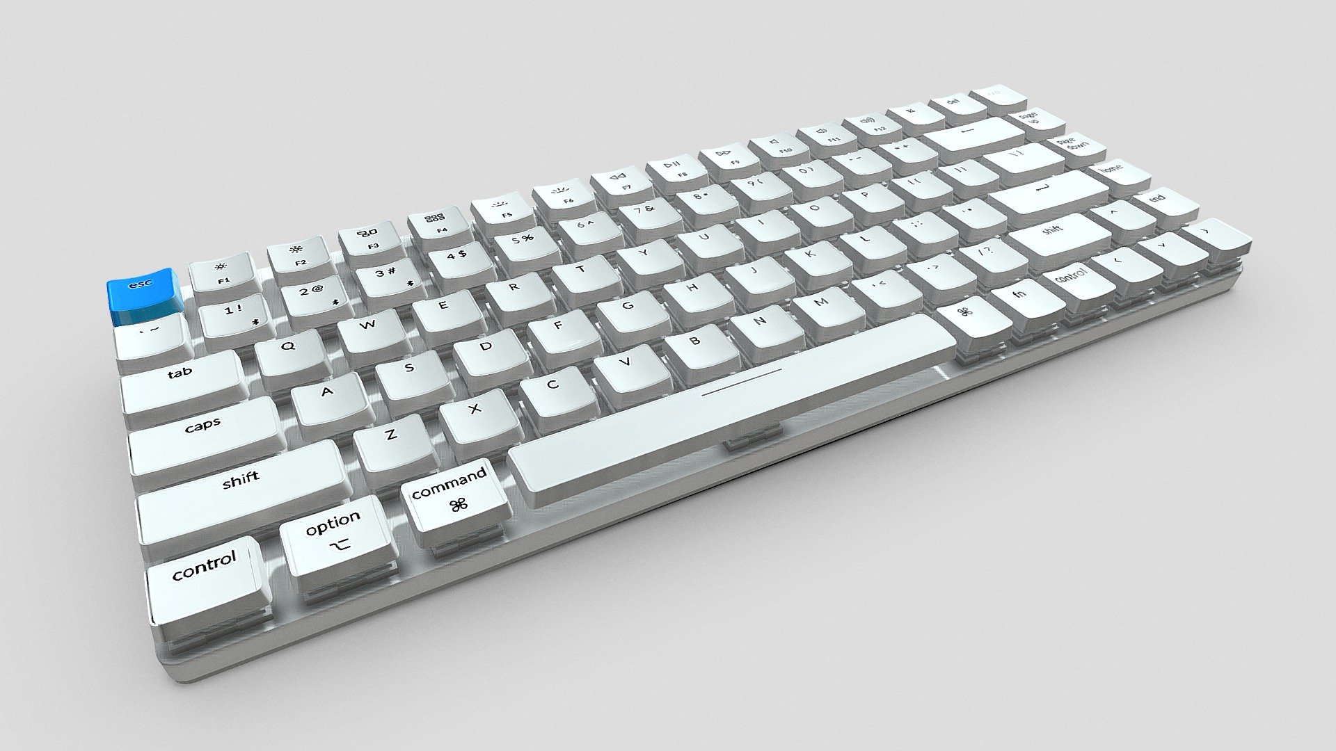 KEYBOARD WHITE 3d model