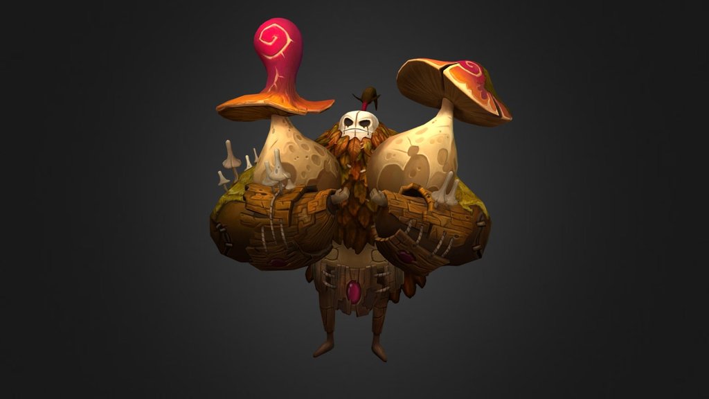 Mushroom Golem 3d model