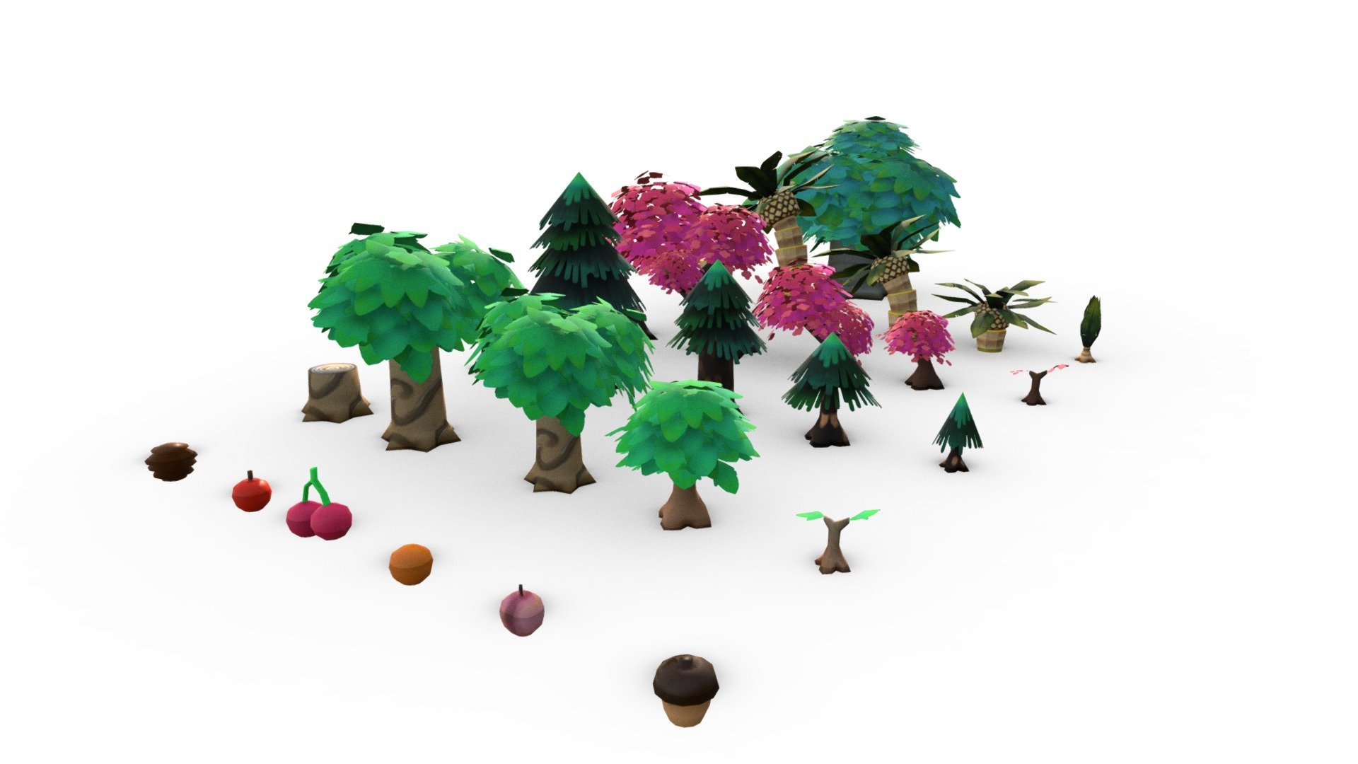 FREE DOWNLOAD Low poly nature pack 3d model