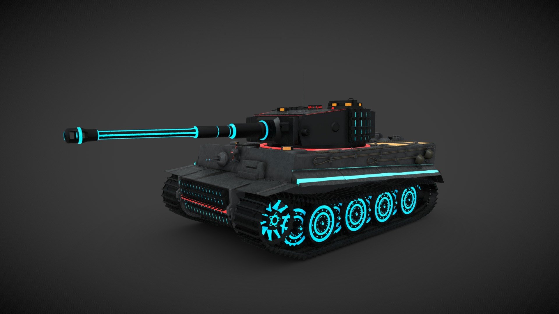 Sci-fi Tank 3d model