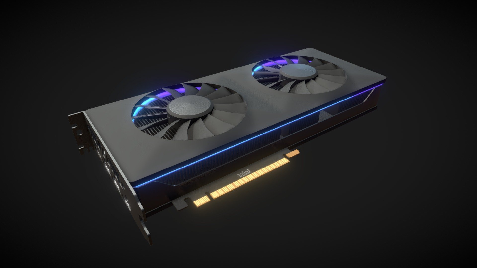 Intel Arc A770 GPU 3d model