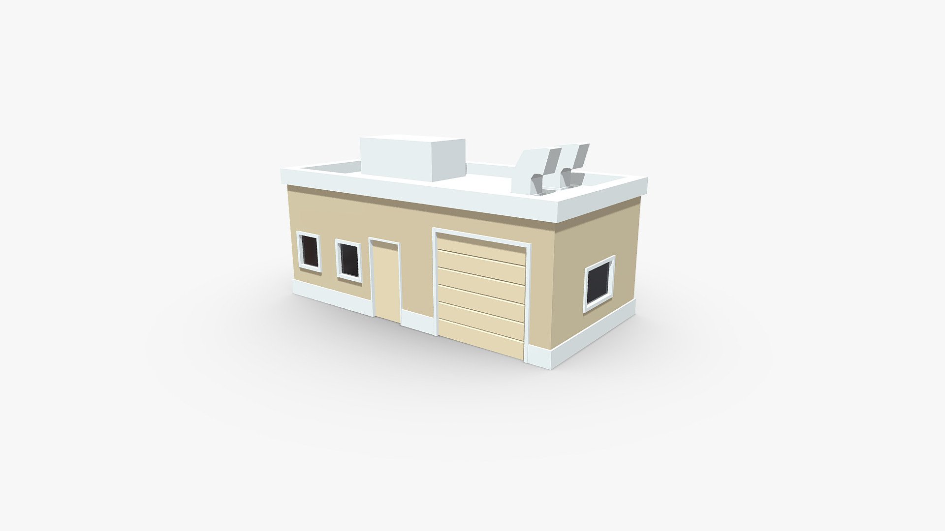 Garage (Low Poly) 3d model