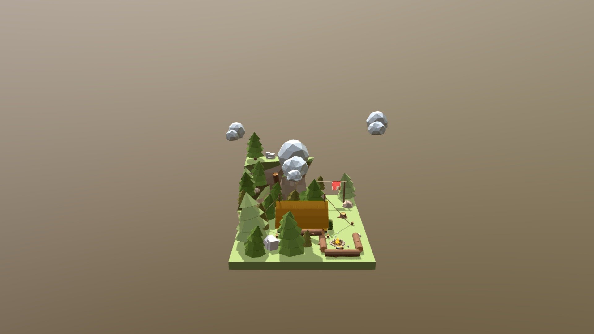 Fire Camp 3d model