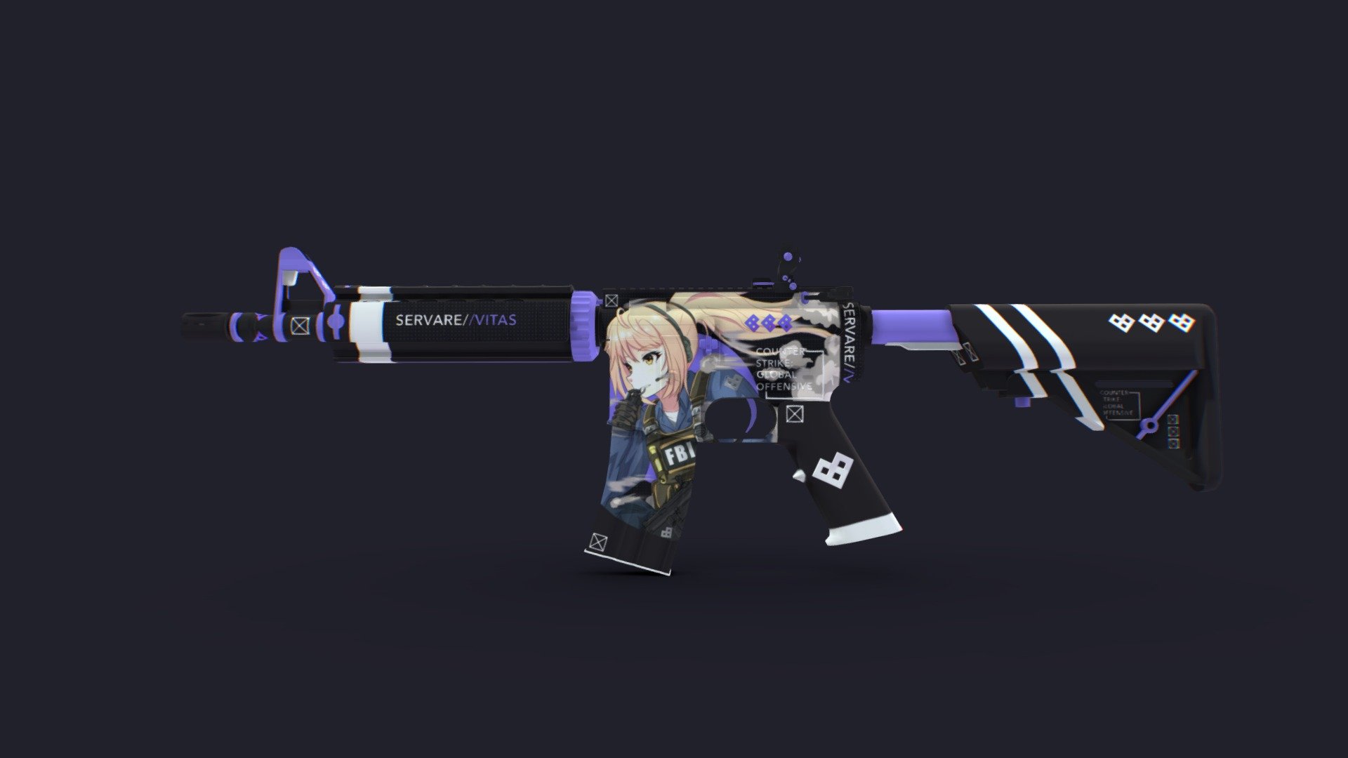 M4A4 | Servare//Vitas 3d model