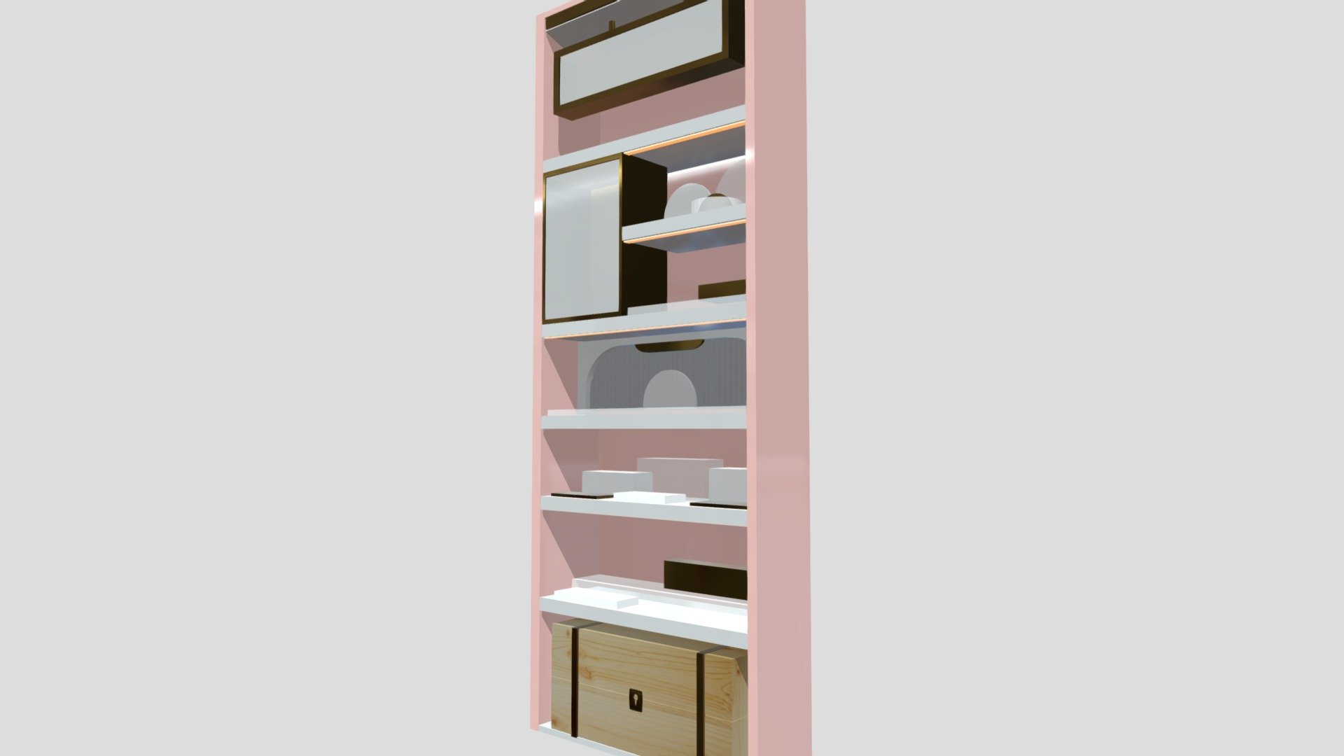 Retail cosmetic beauty furniture display shop 3d model