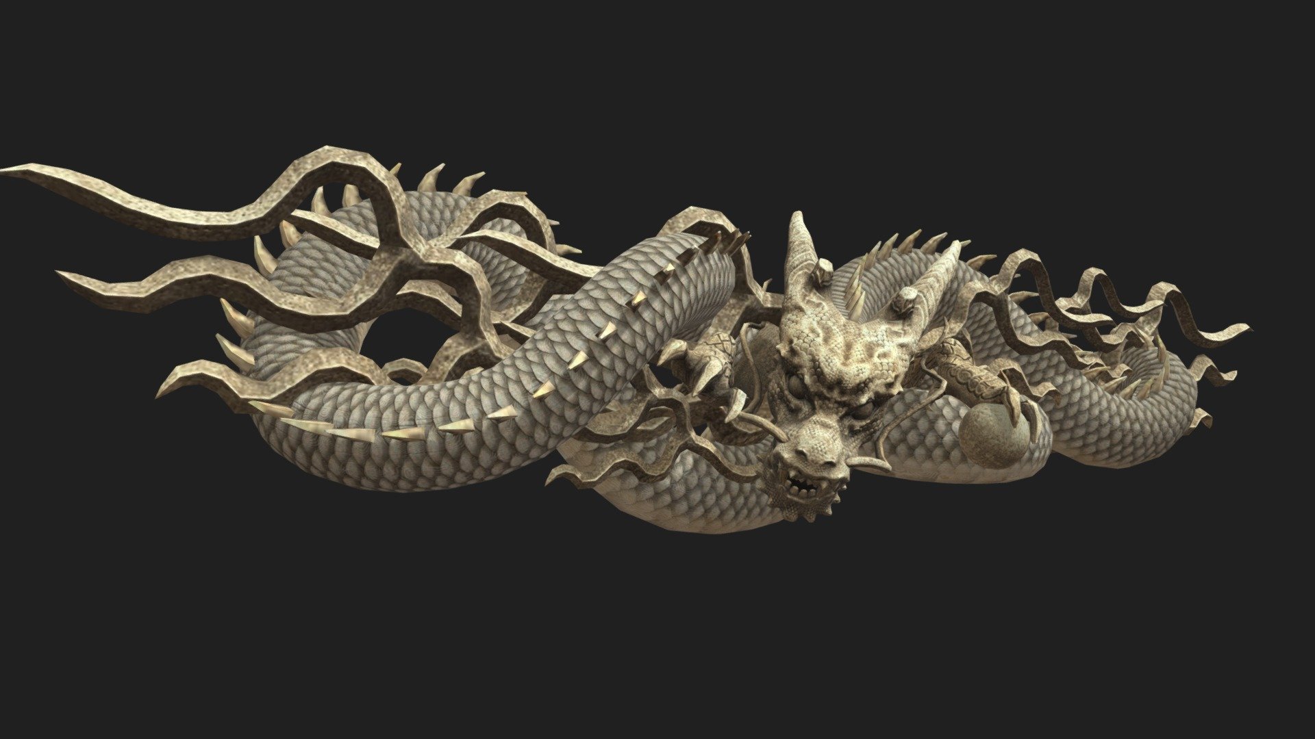 Wood Dragon 3d model