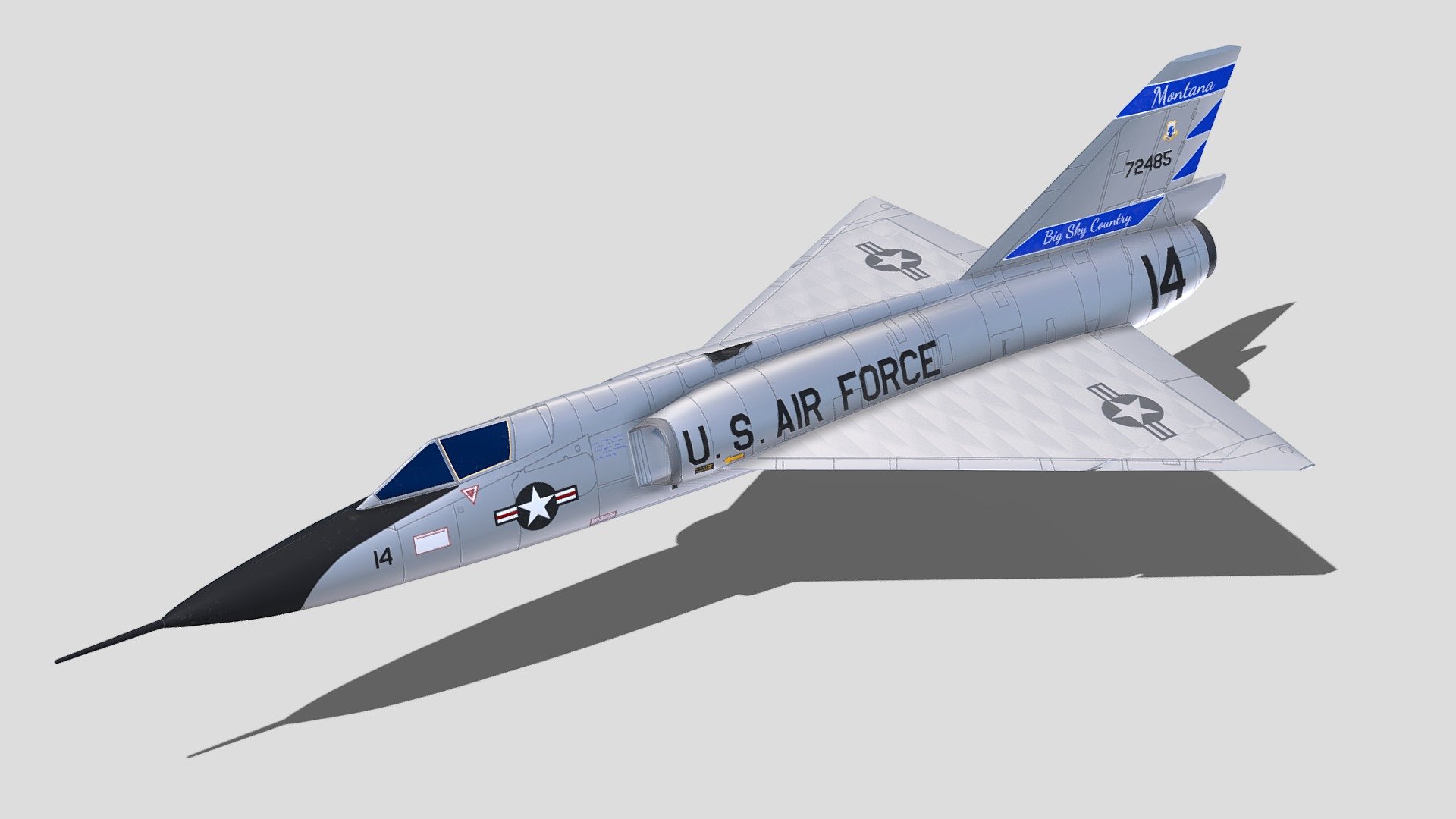 Convair F-106A Delta Dart 3d model