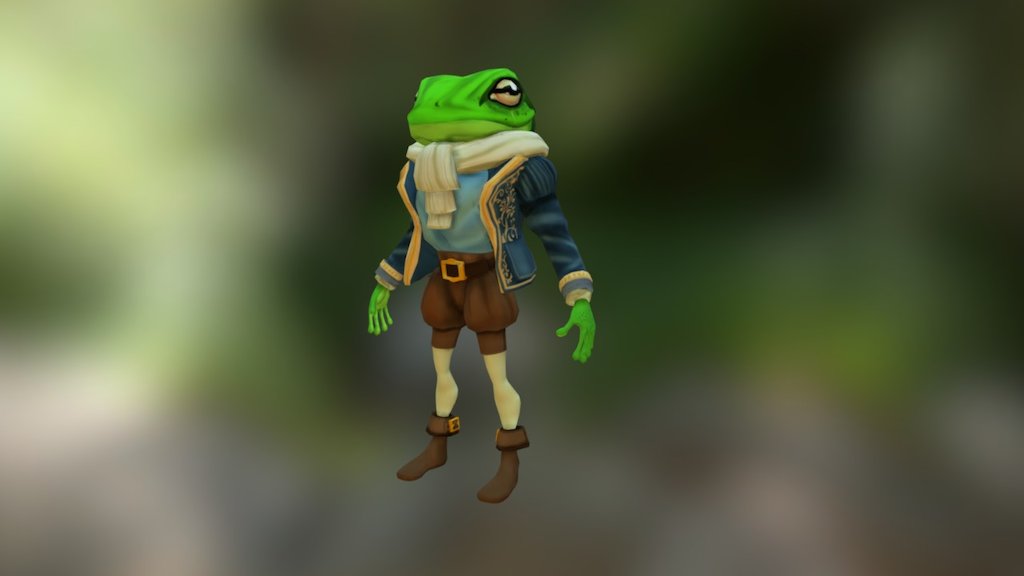 Paul, The king of frogs 3d model