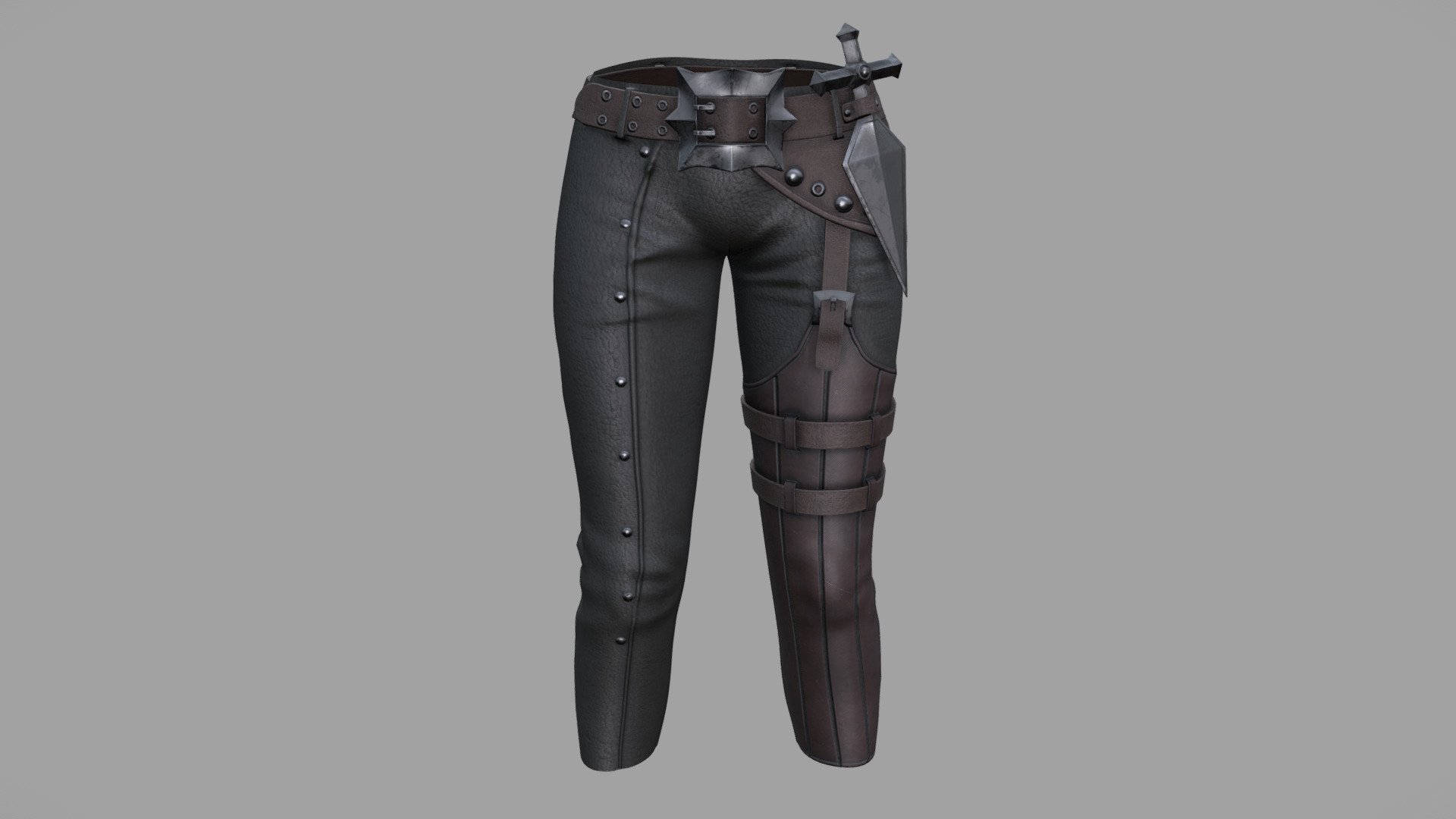 Female Fantasy Warrior Pants 3d model