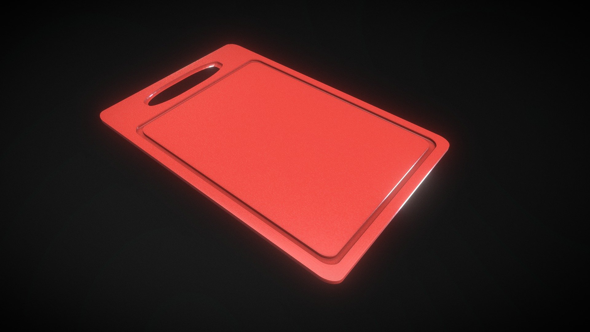 Red_Cutting_Board 3d model