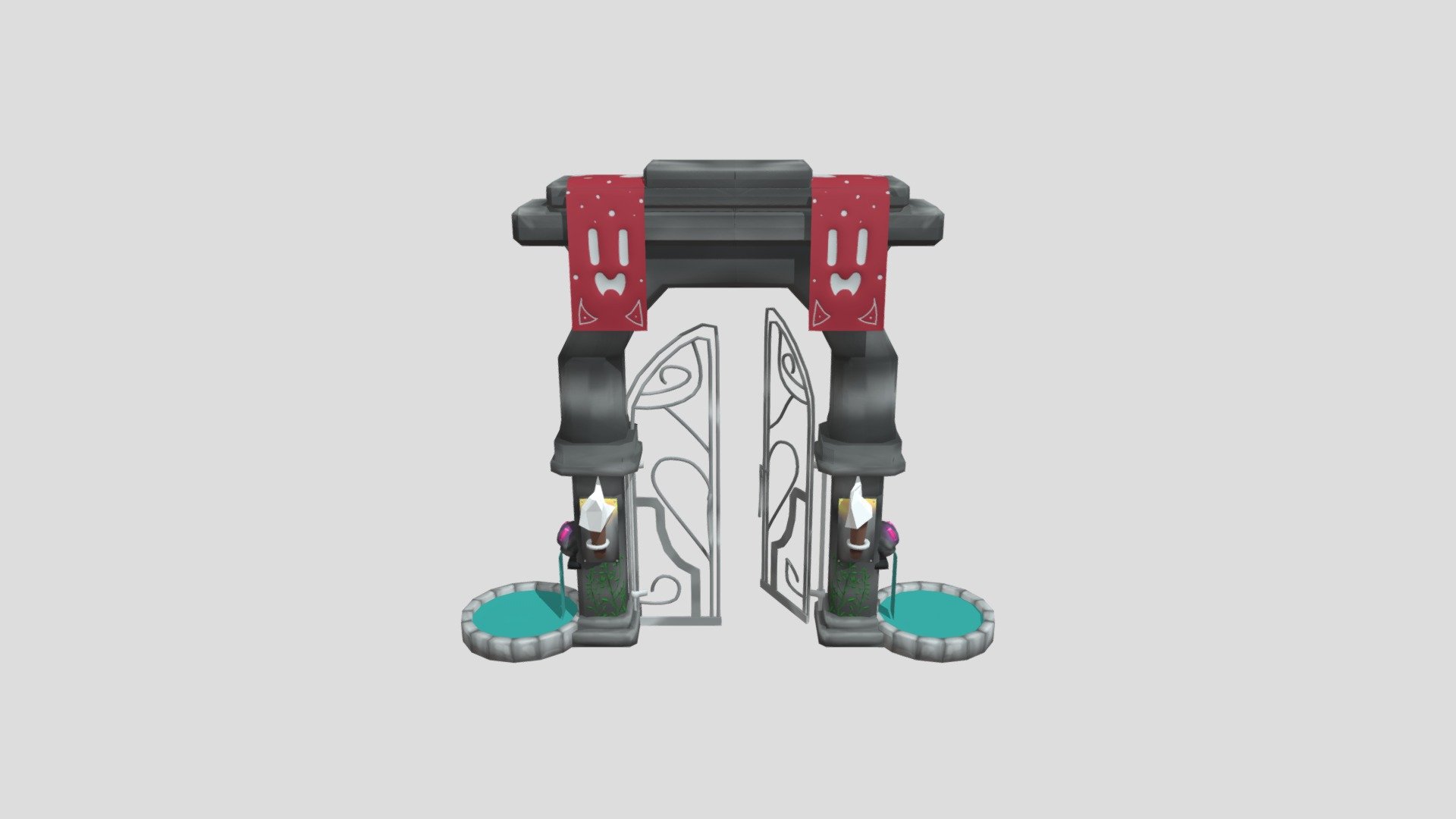 mushroom kingdom gate 3d model