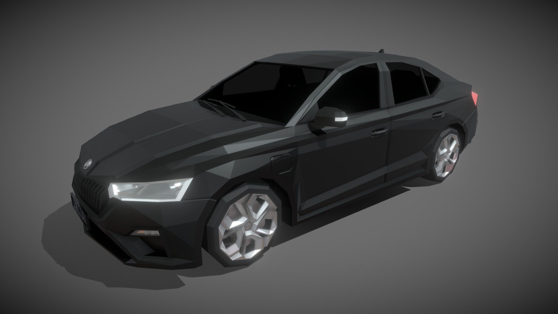 low-poly Škoda Octavia RS 2020 3d model