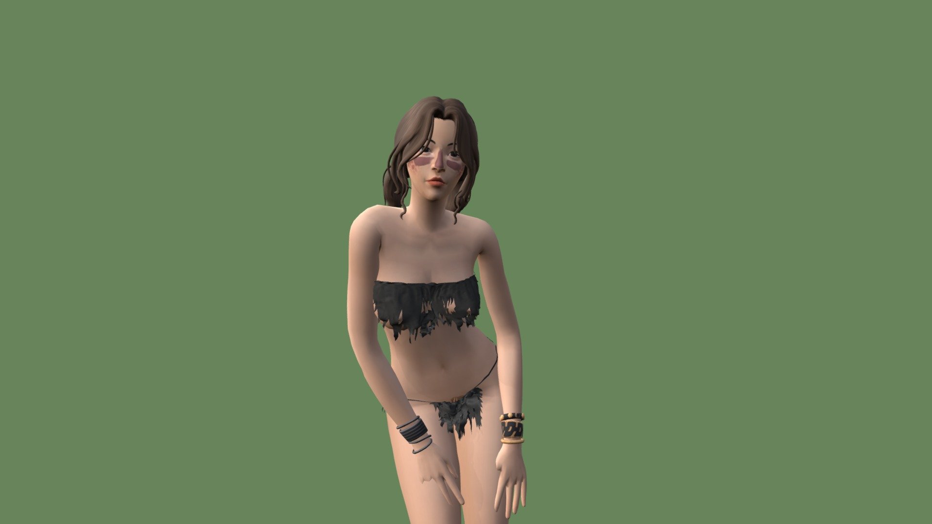 Primal girl 3d model