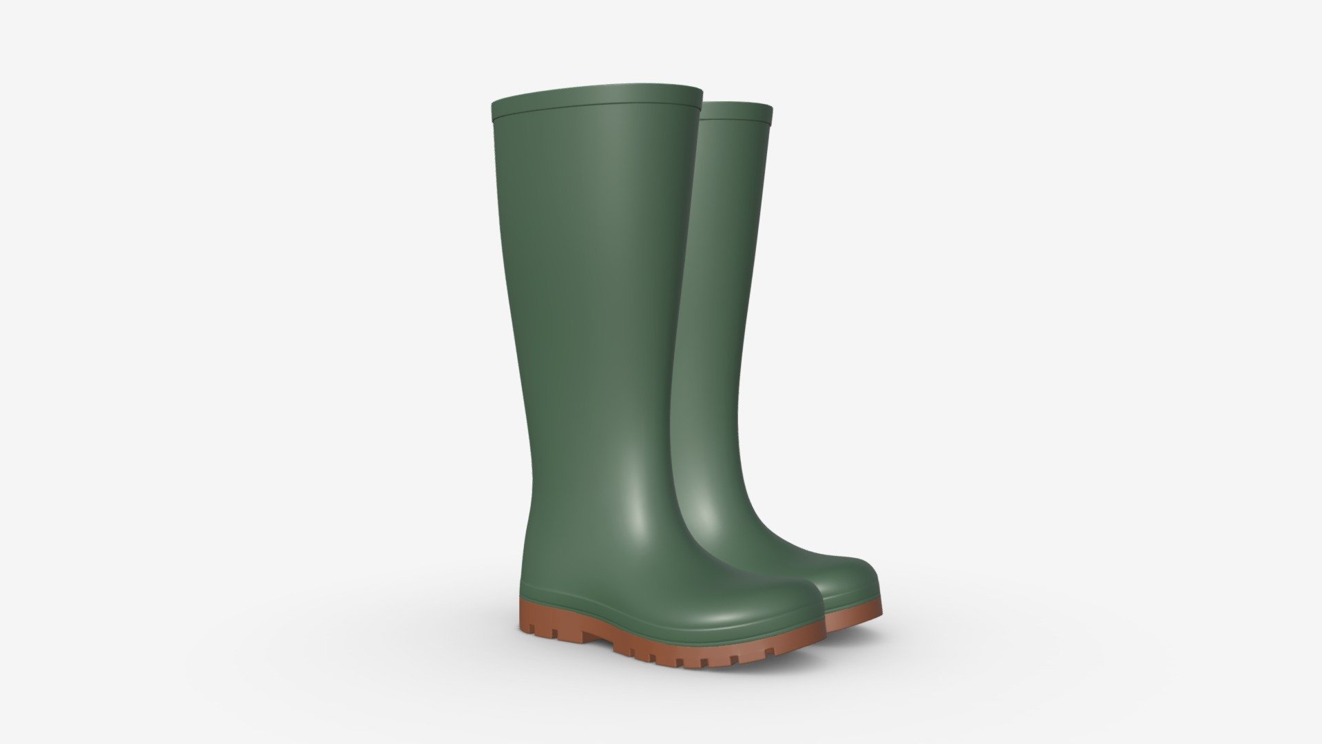 Waterproof rubber boots 3d model