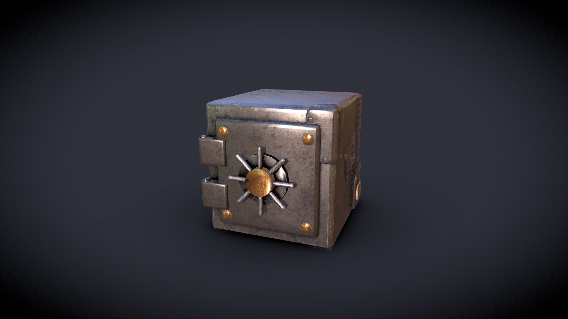 Low poly Safe 3d model