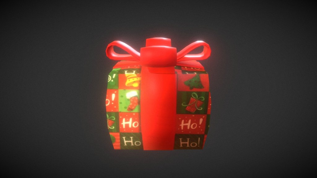 Christmas Gift Box 3d model