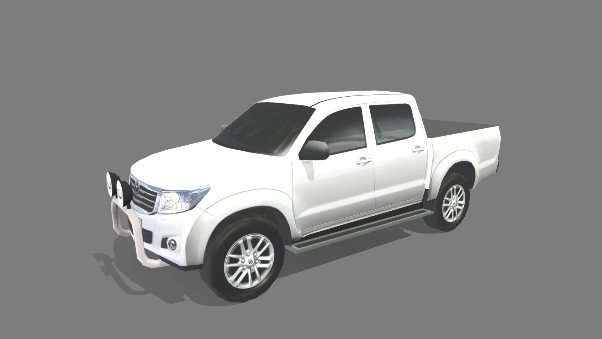 Toyota Hilux 2014 Static parking lot Low Poly 3d model