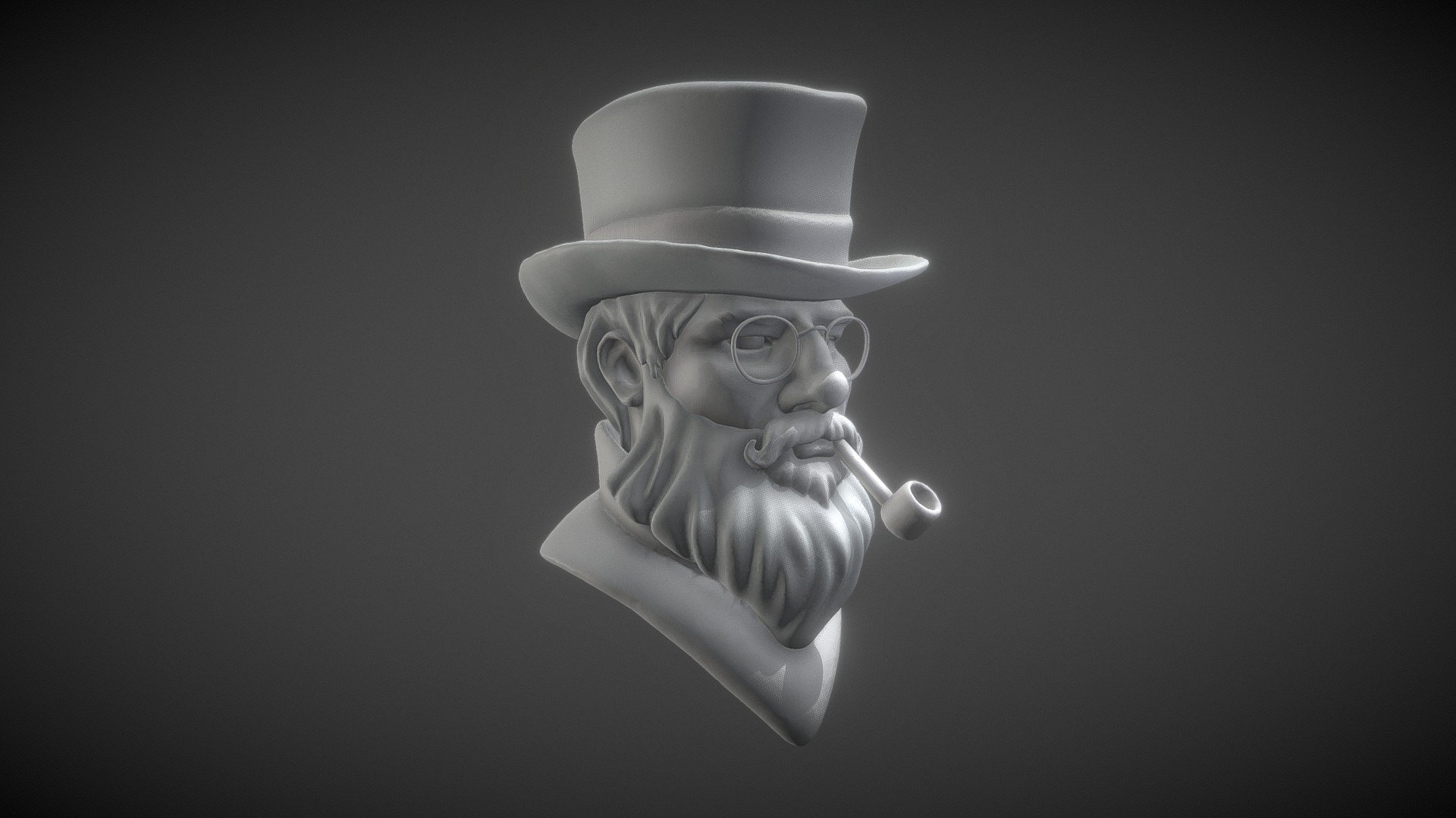 Day 10 of Sculpt January 2019: Beard 3d model