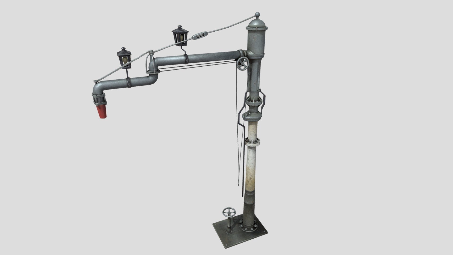 WW2 Style Water Crane 3d model