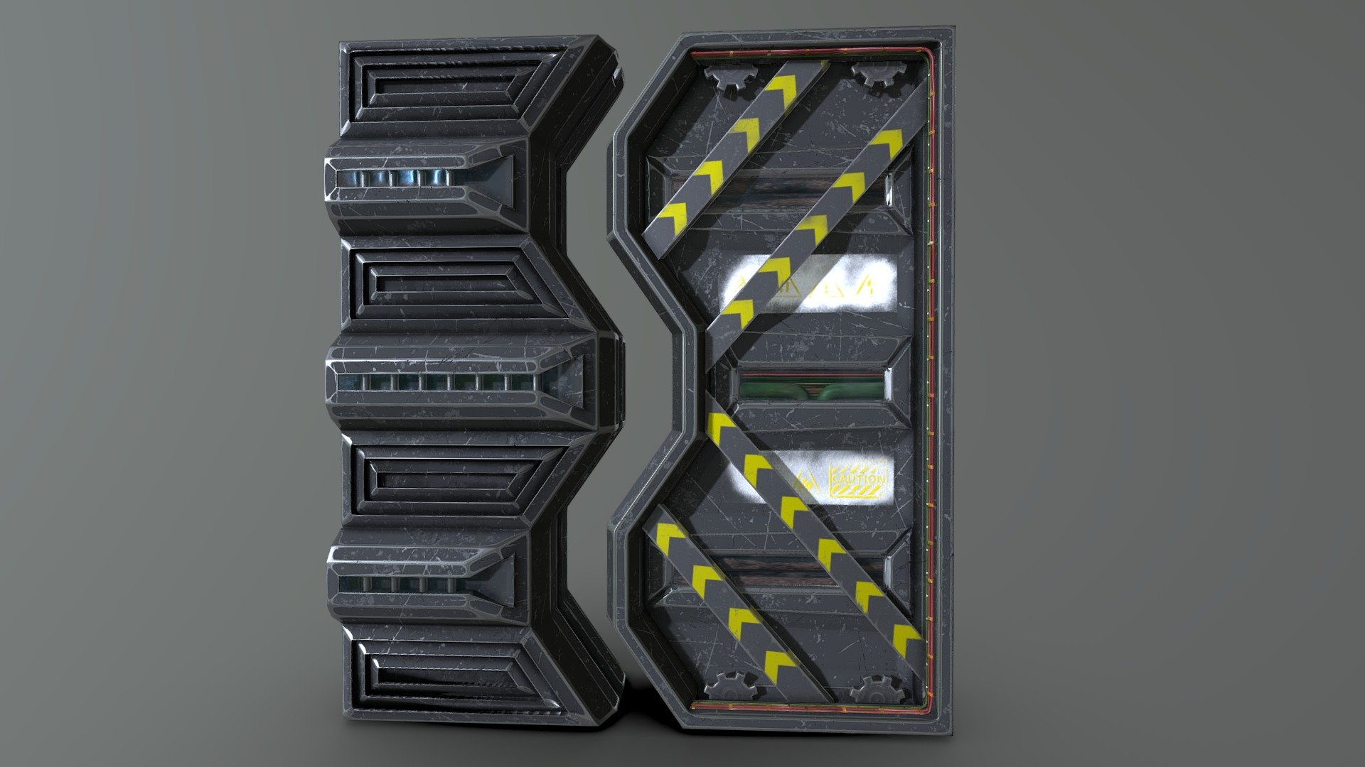 Cyberpunk Blast Doors 3d model