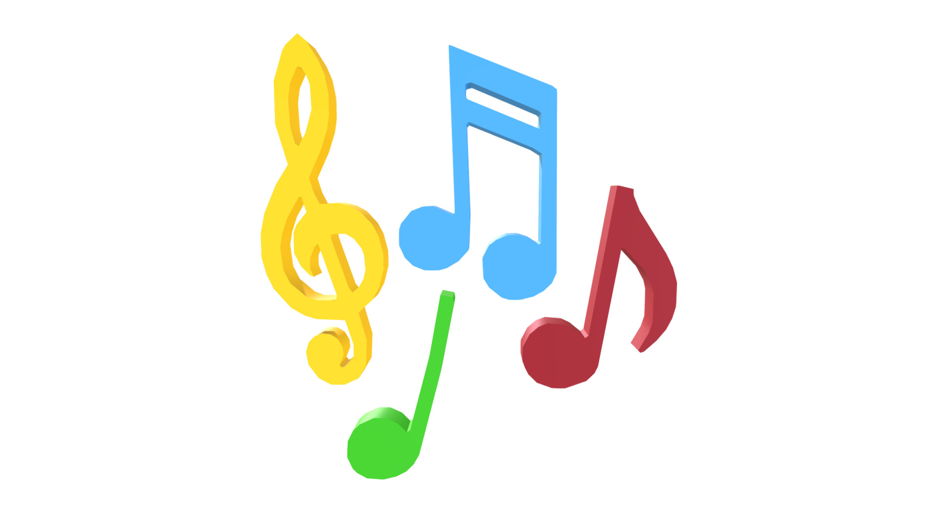 Music Notes 3d model