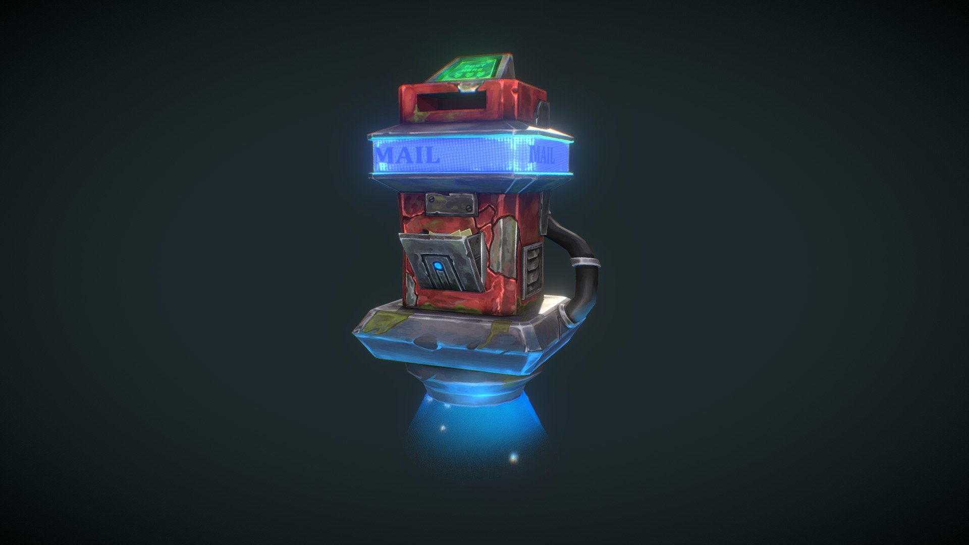 Sci-Fi Postbox (CGMA Assignment) 3d model