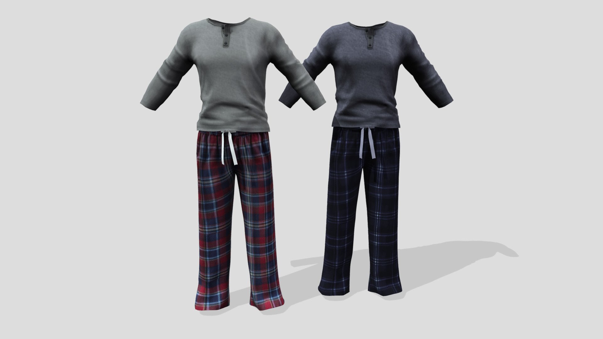 Mens Loungewear Pyjamas 3d model