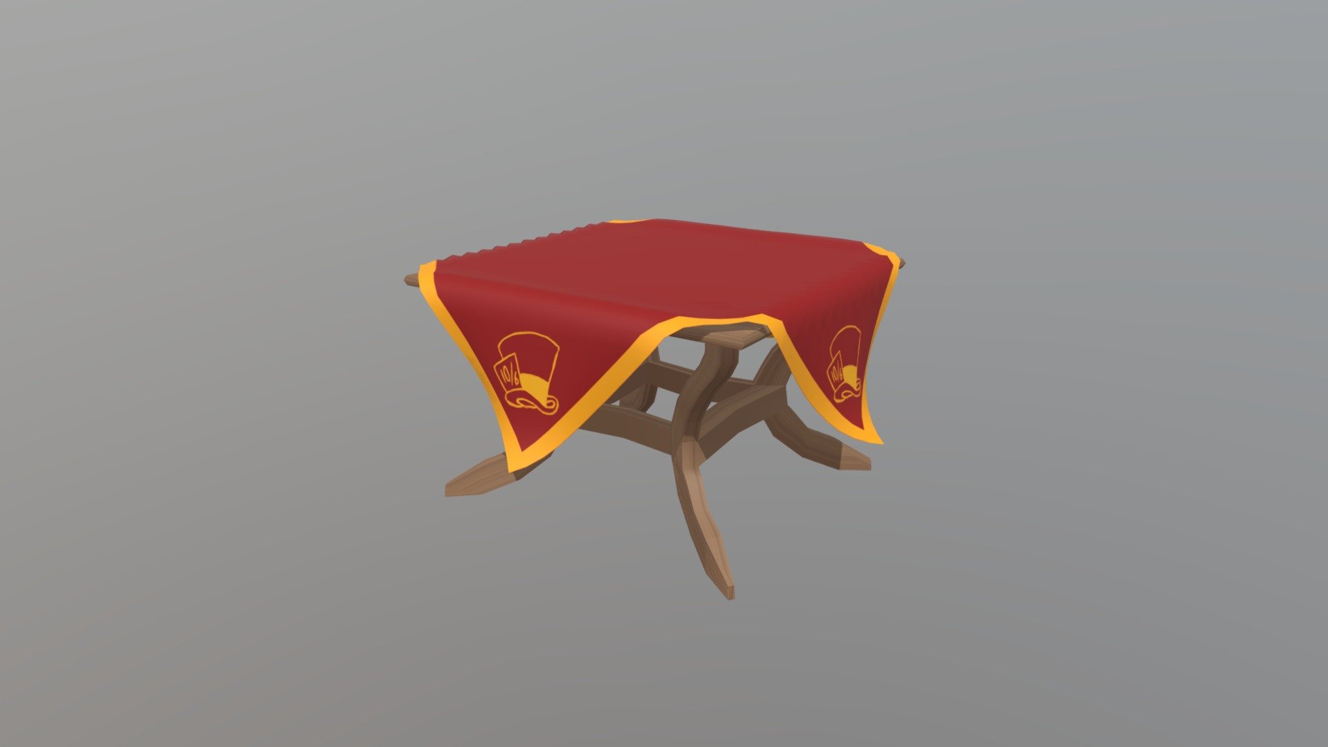 Table with cloth 3d model