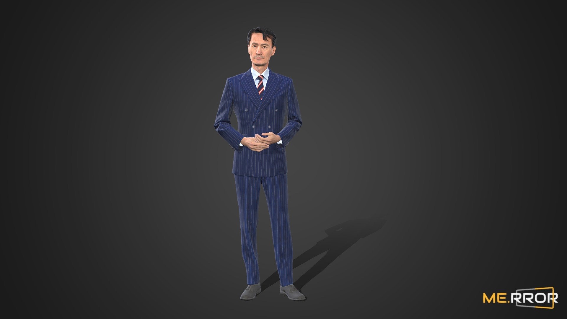 Asian Man Scan_Posed 12 100K poly 3d model