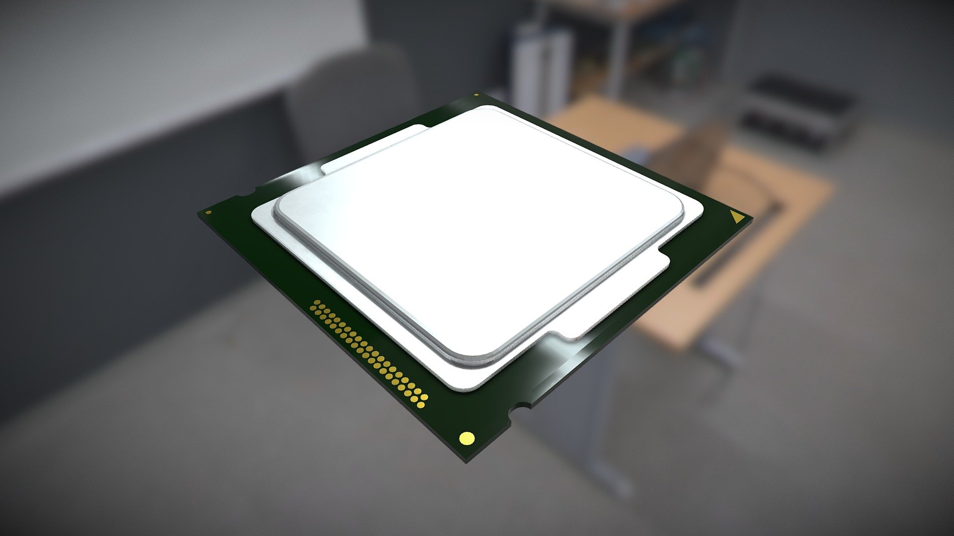 3D CPU Chip 3d model