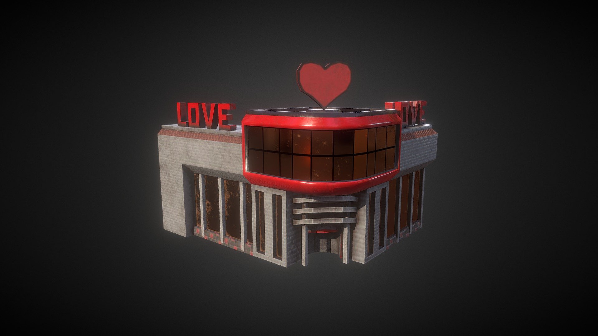 Night strip club [Cities: Skylines] 3d model