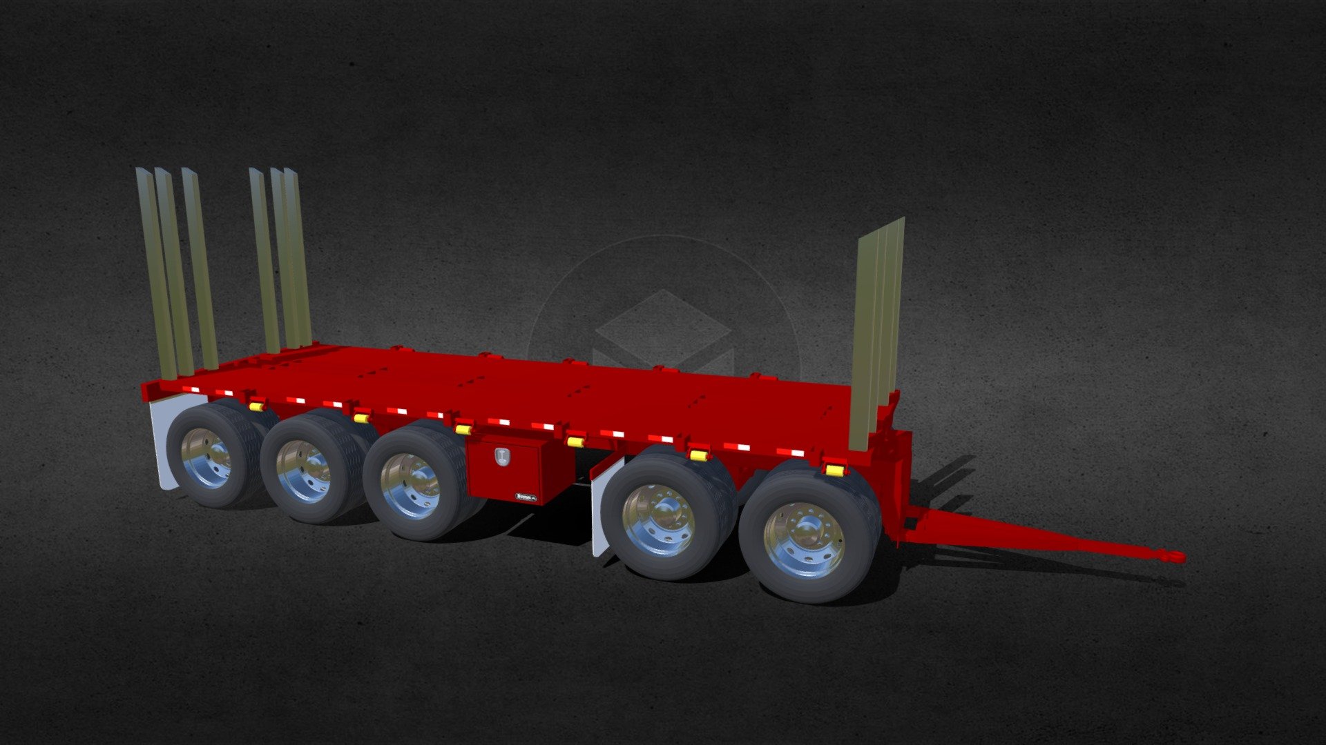 Great Lakes Logging 5 Axle Pup 3d model