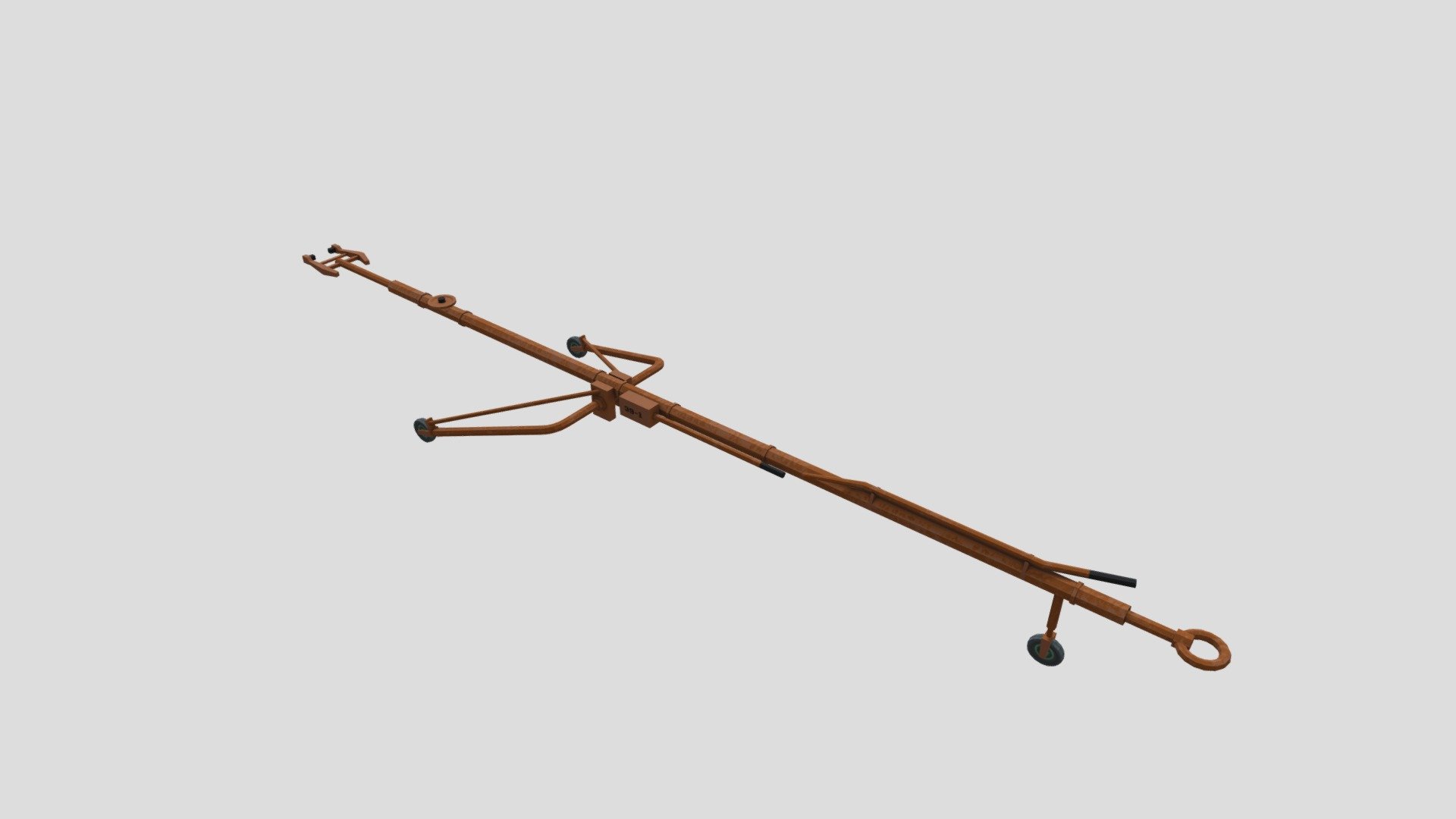 Soviet airfield tow bar К2К 3d model