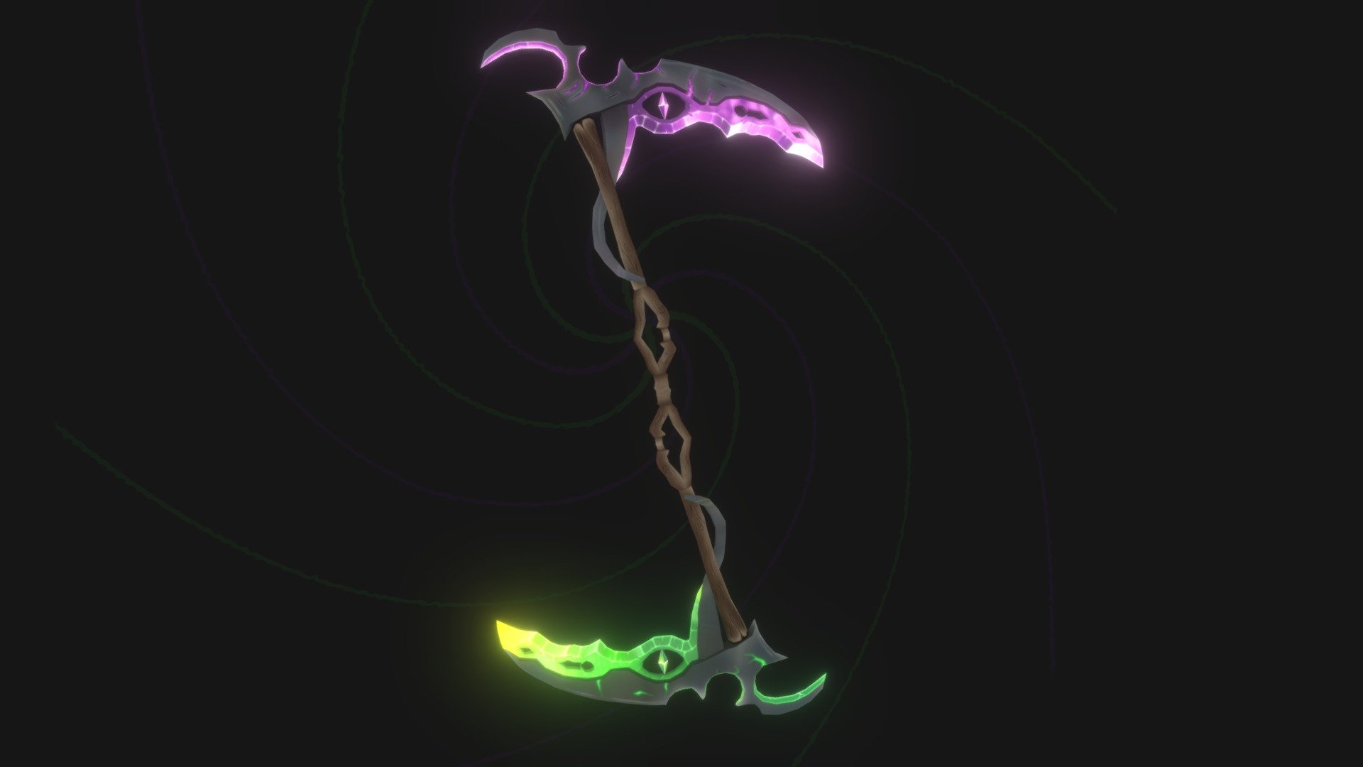 Crystal Snake Scythe | Weapon Craft 3d model