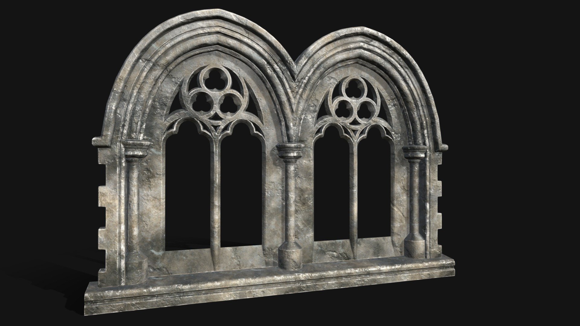 Gothic Modular Window 3d model