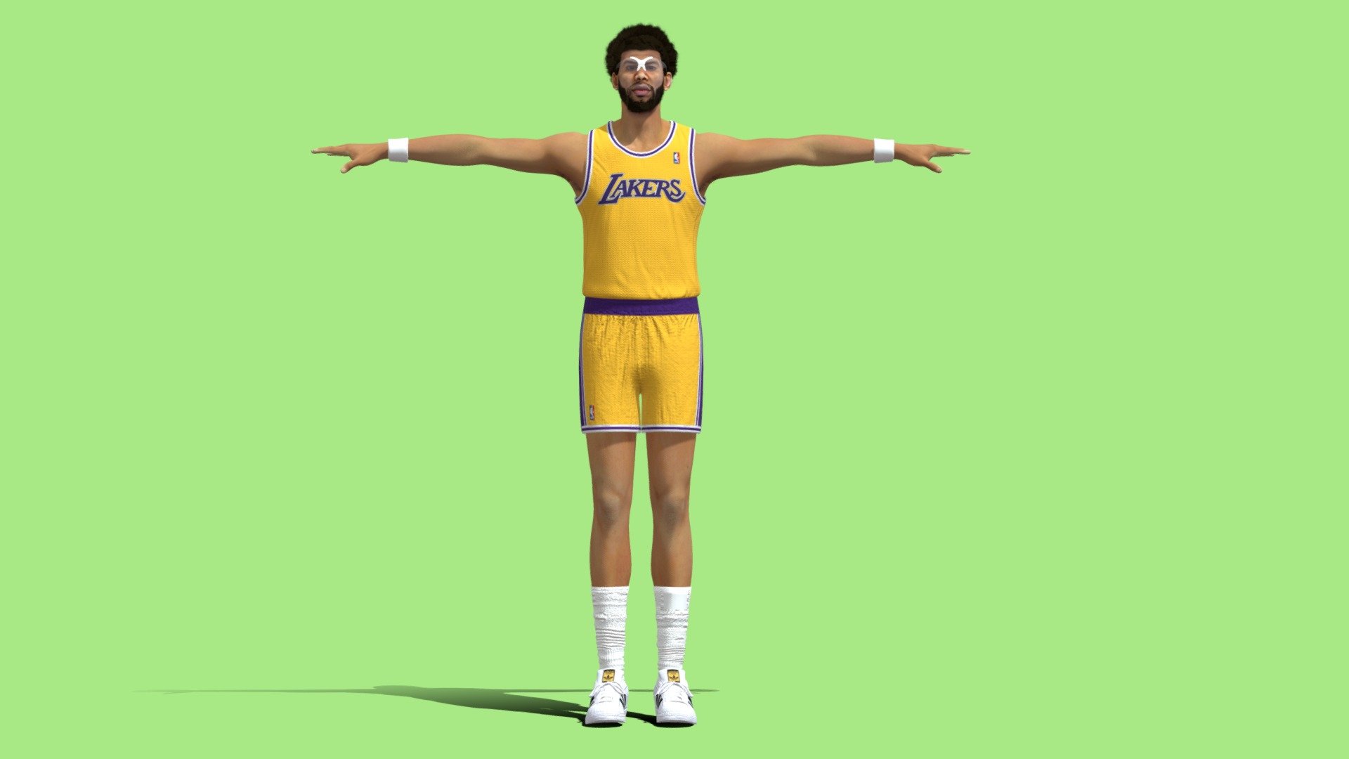 T-Pose Kareem Abdul-Jabbar Los Angeles Lakers 3d model