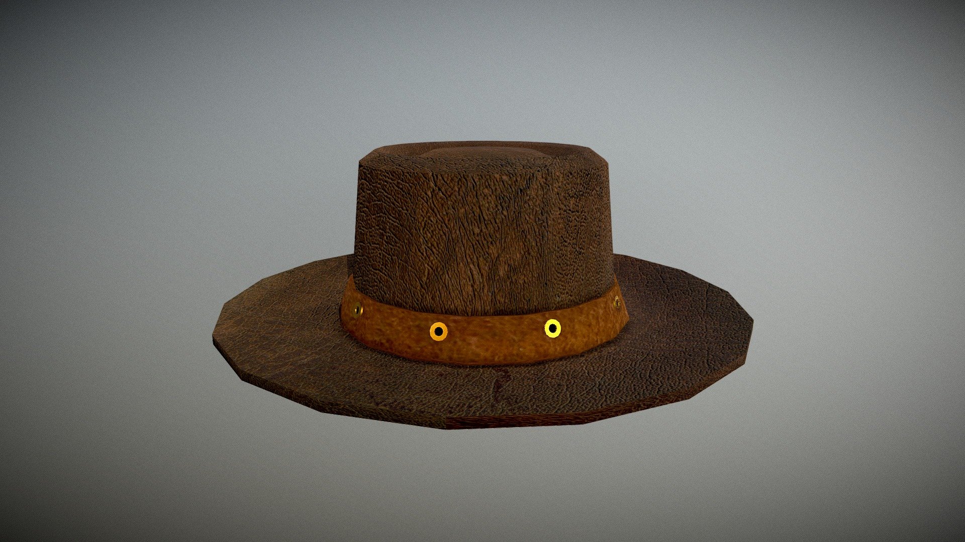 Low Poly Cowboy Hat 3d model