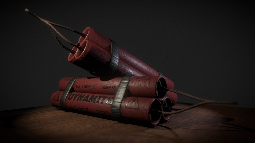 Dynamite Sticks 3d model