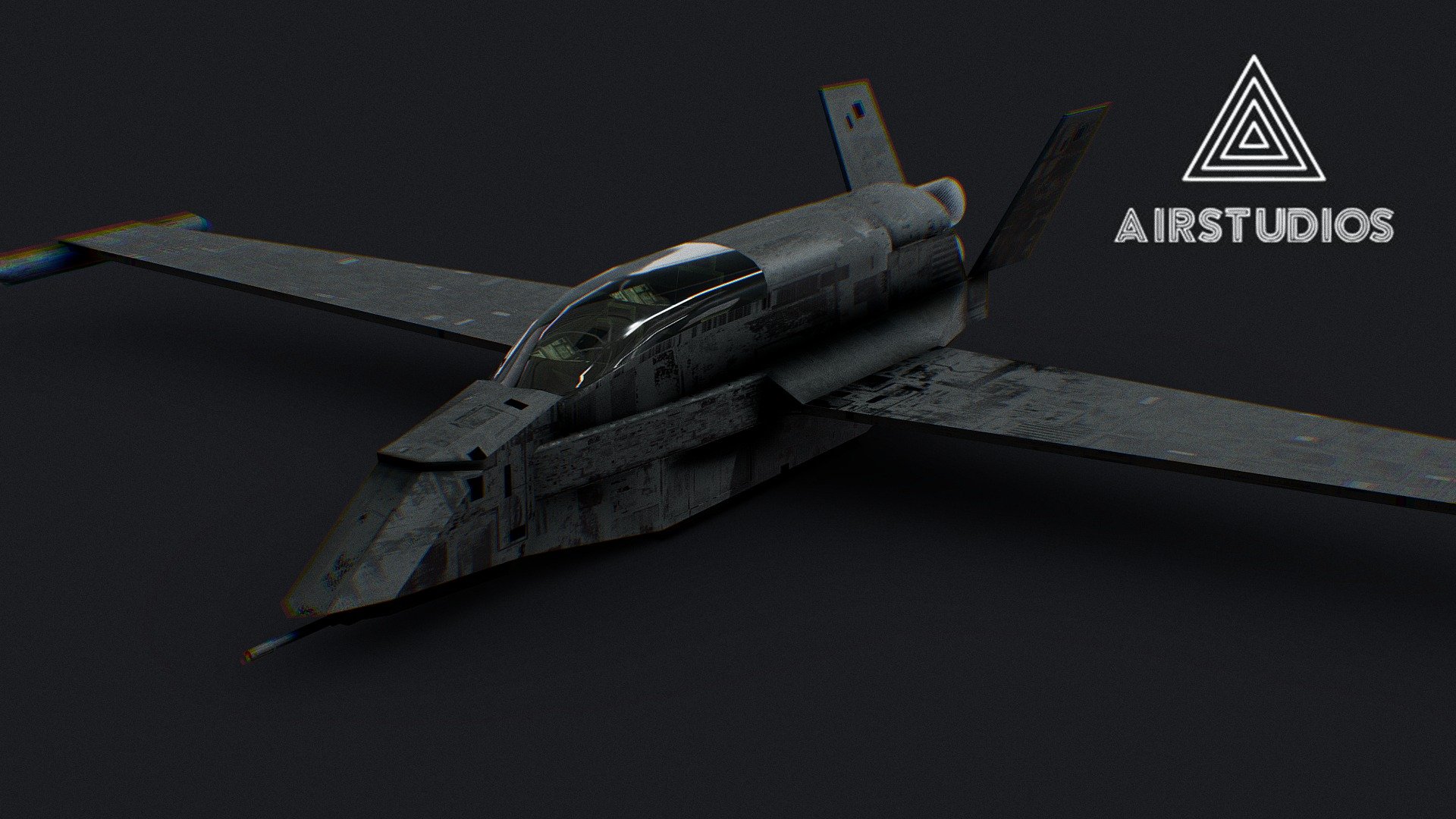 Futuristic Sci-Fi Air Force Airplane/Space Ship 3d model